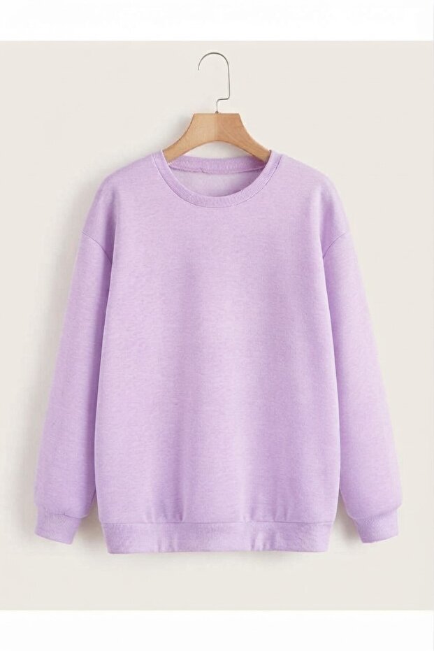 Unisex Gray Plain Oversize Sweatshirt