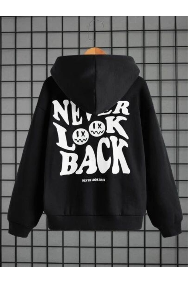 Design Printed Cotton 3 Thread Threaded Oversize Sweatshirt
