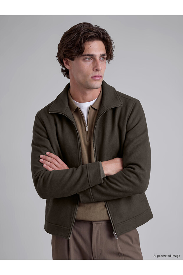 Esvab • Modern & Distinctive Standard Fit Stand Collar Men's Coat