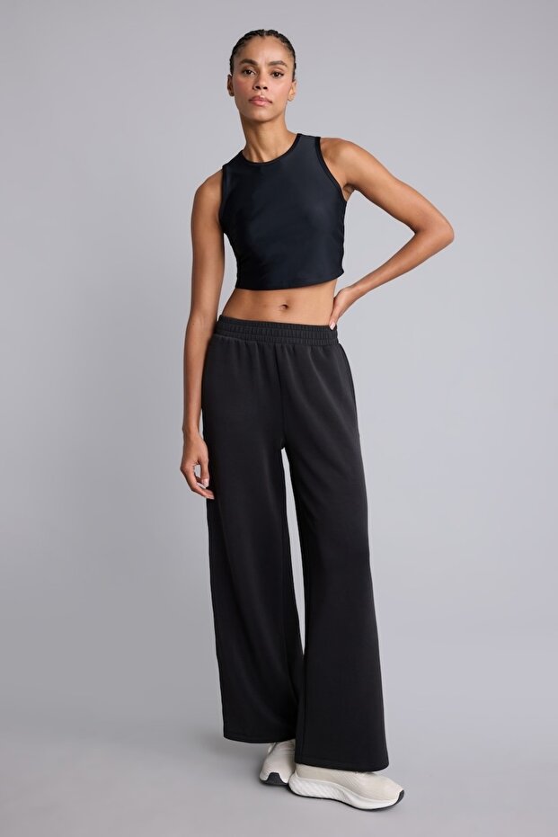 Ultra Soft Wide Leg Long Modal Sports Pants with Pockets G8988Ax26Sp