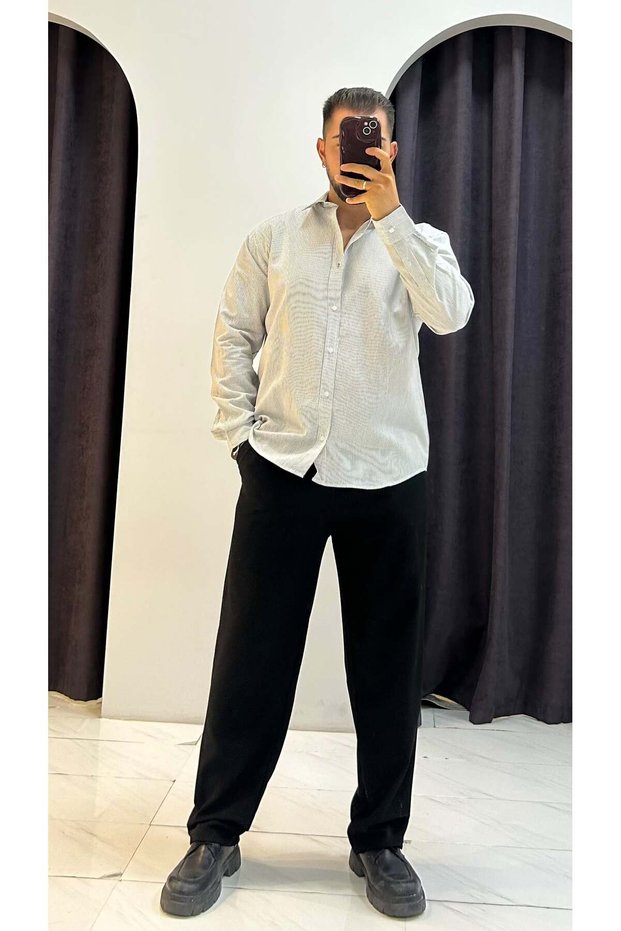 Pinstriped Oversize Shirt