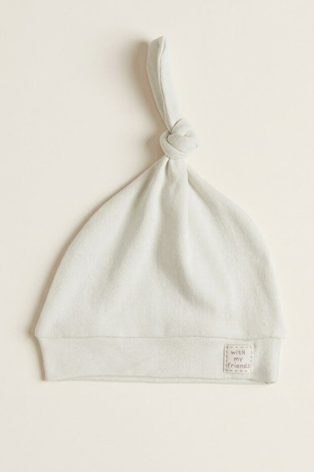Unisex Baby Interlock Knotted 100% Cotton with My Friends Beanie Hat 0-6 Months