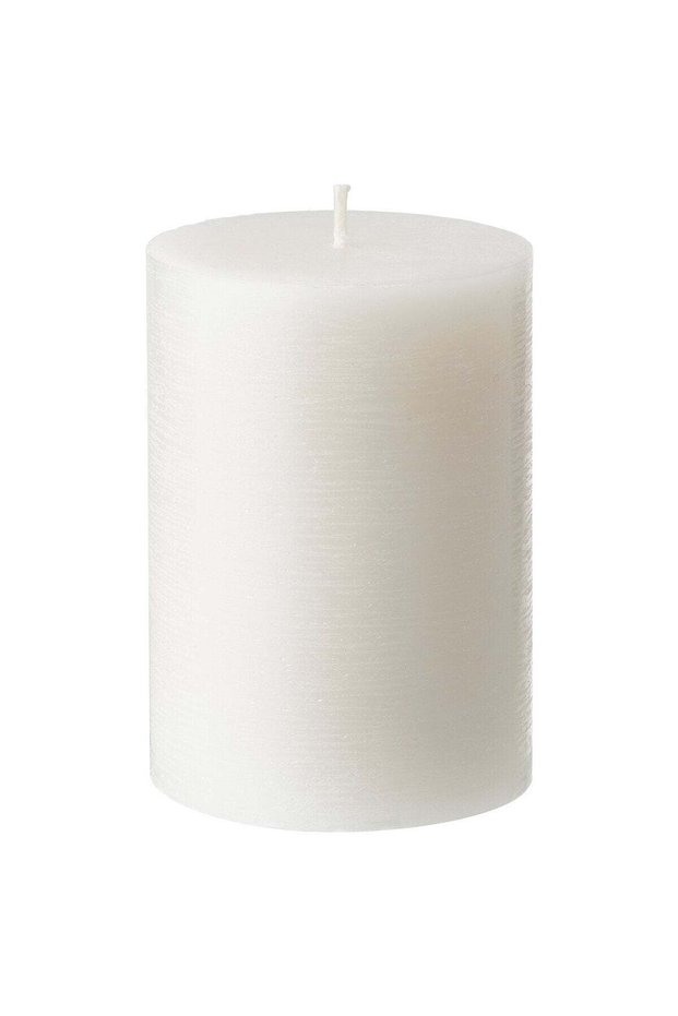 Scented Pillar Candle, Scandinavian Woods/White, 30 hr