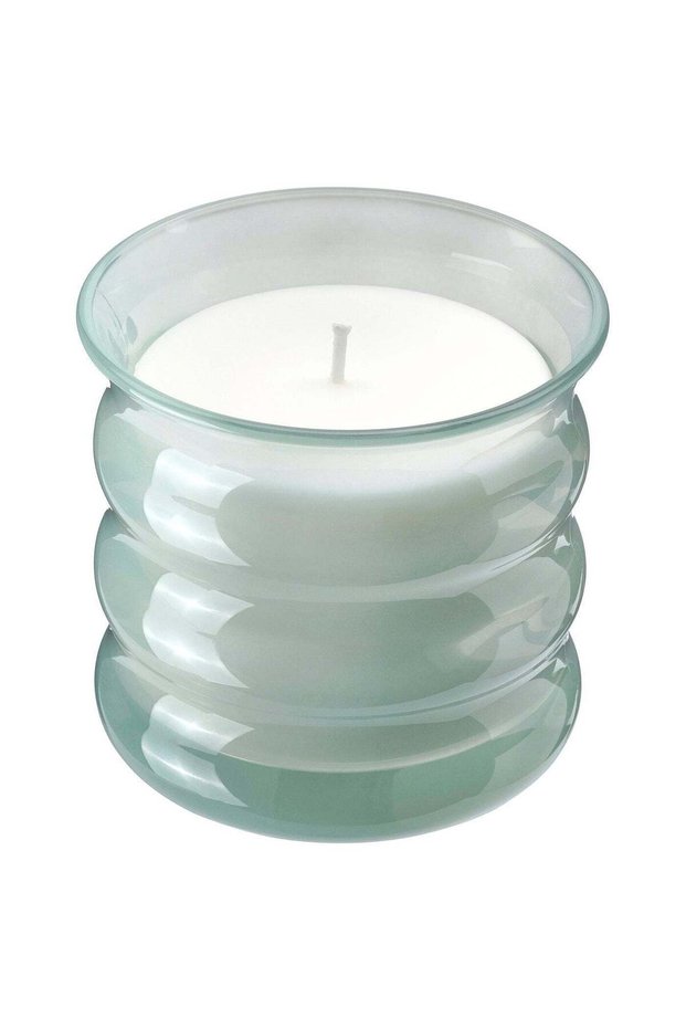 Scented Candle in Glass, Apple, Light Green, 50 hr