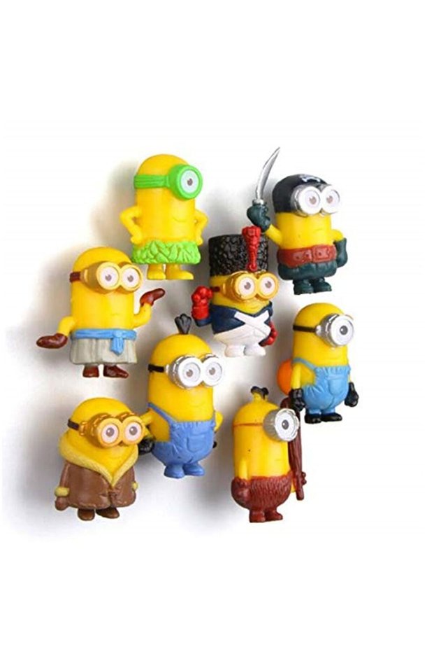 Set of 8 Minions Magnetic Decor Stickers Cute Refrigerator Magnets Home Kitchen Decor
