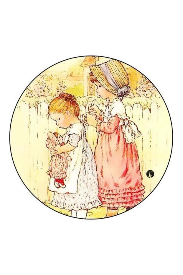 Girls Printed Fridge Magnet Light Yellow/Pink/White 5.5cm