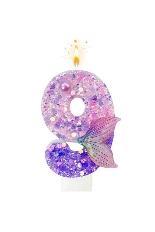 Number Birthday Candles - Mermaid Tail Birthday Cake Candles, suitable for birthday parties, weddin