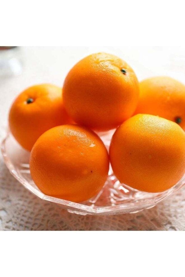 LATIFA Artificial Oranges, Realistic Decorative Fake Fruit for Home & Party, 6 Count