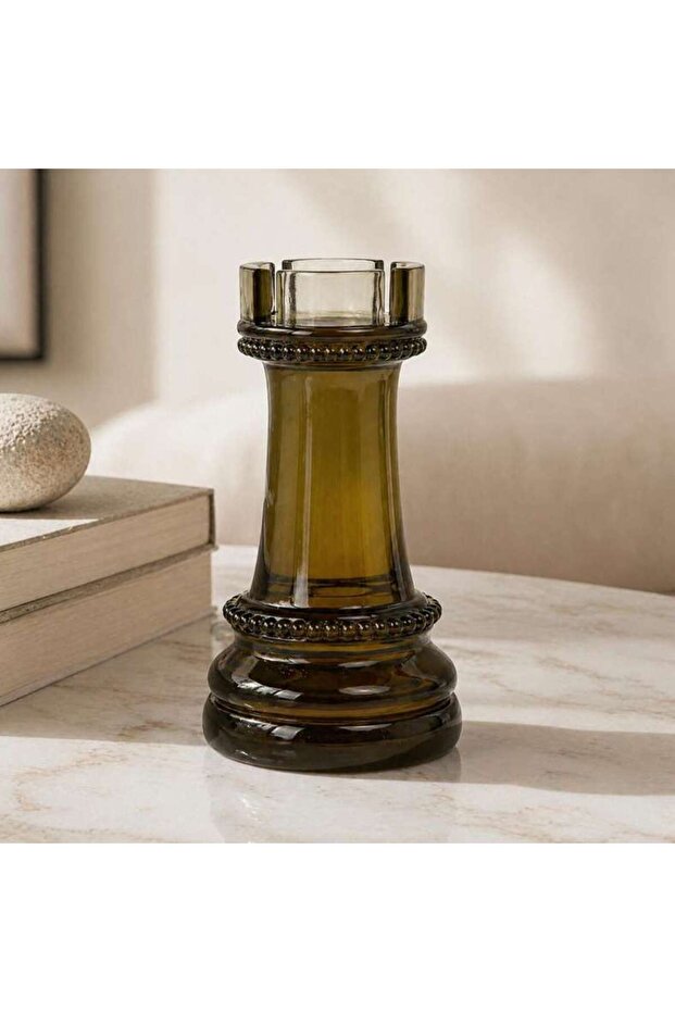 Regina Resin Rook Chess Sculpture 10.5x10.5x20.1cm - Green - 112TND9900184