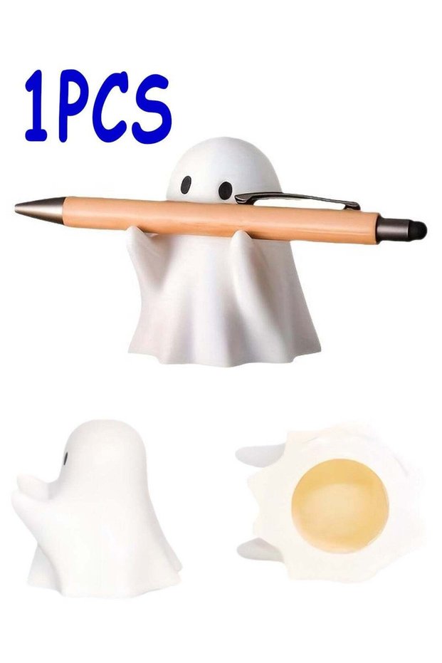 Ghost Statue - Ghost Resin Pen Holder Statue, Cute Decorative Decoration Interior, Funny Porch & In