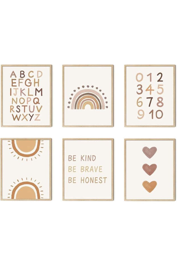 LIYAOLI Boho Nursery Decor You Are My Sunshine Unframed Art Prints Decor 8 x10 inch Set of 6 Boho R