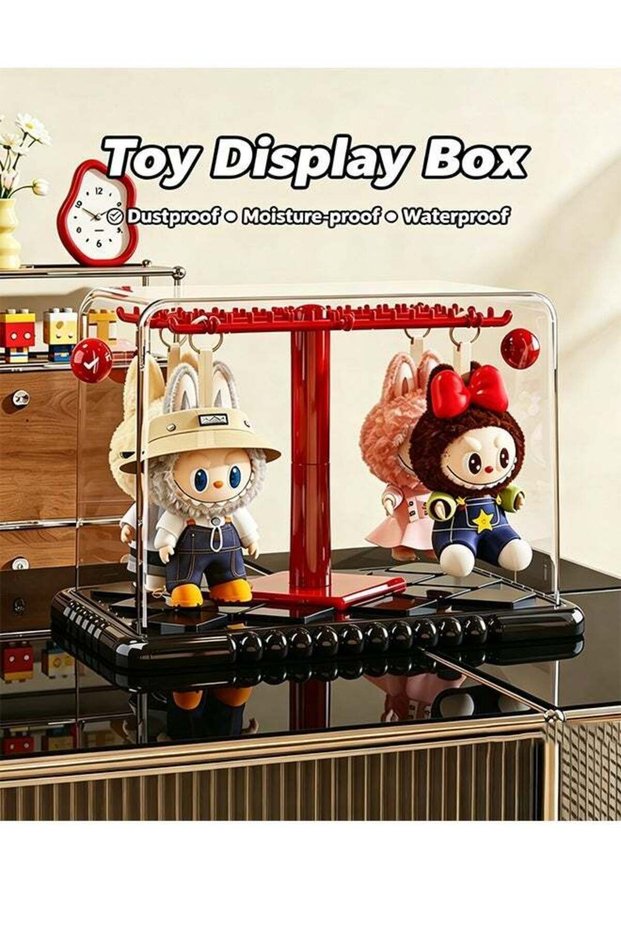 Multi-Functional Clear Toy Display Case for Collectibles, Dust Proof Transparent Toy Display Box, S