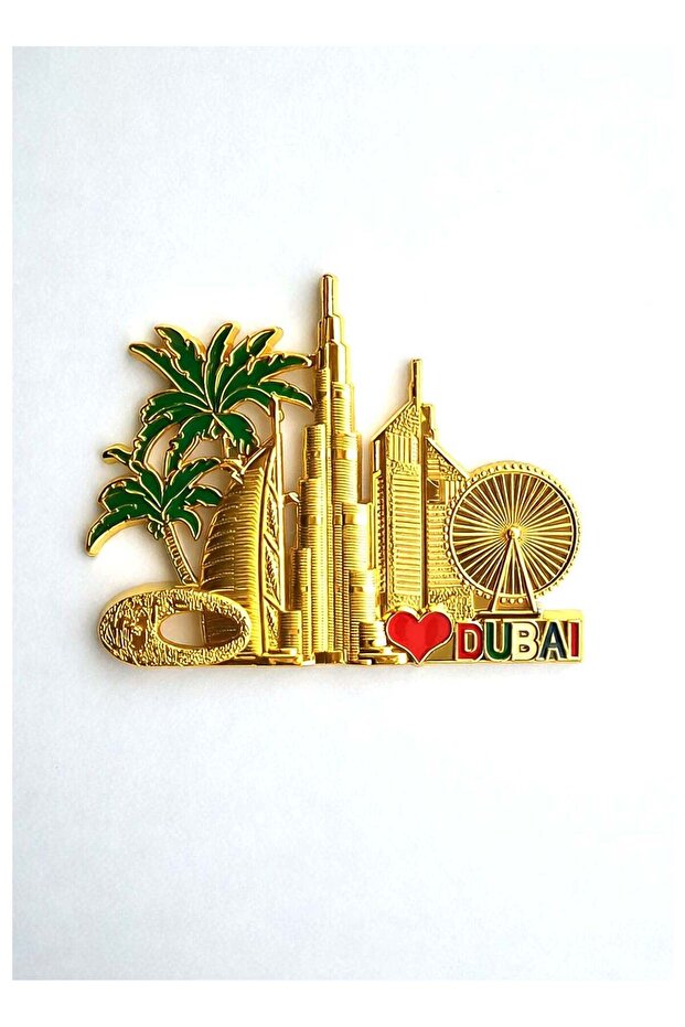 Metal Fridge Magnet Large Size | UAE Souvenir Dubai Iconic LandmarksPremium metal fridge magnet