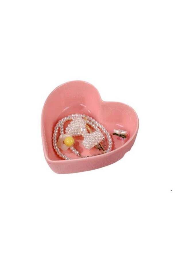 1 heart-shaped ceramic bowl, Valentine's Day ceramic dessert bowl, suitable for making salads, kitc