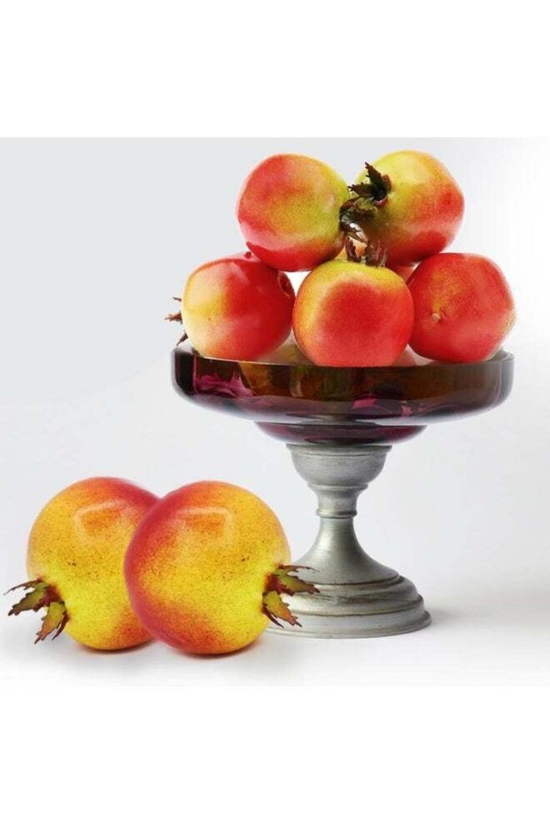 LATIFA Fake Pomegranate, 6 Pcs Faux Plastic Pomegranates, Artificial Fruit Decoration
