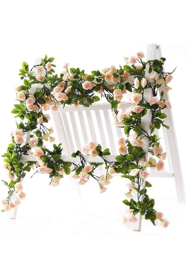 60-Head Rose Vine Garland Artificial Flower Plant Multicolour