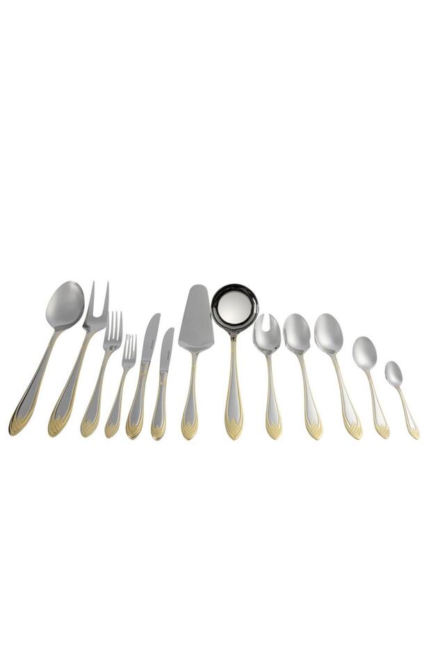Silver Gold Elegance 90 Piece Cutlery Set