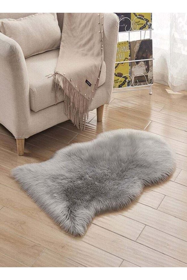 Soft Plush Living Room Sofa Chair Mat Carpet Cushion Ara Rug Home Decor Grey
