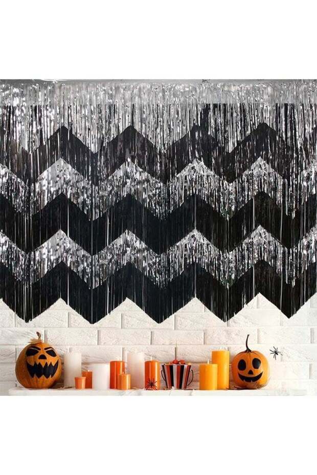 6-Piece Wavy Rain Silk Curtain Festival Background Decoration Birthday Party Celebration Activities