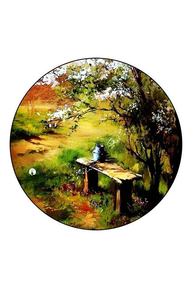 Nature Printed Fridge Magnet Green/Brown/Blue 5.5cm