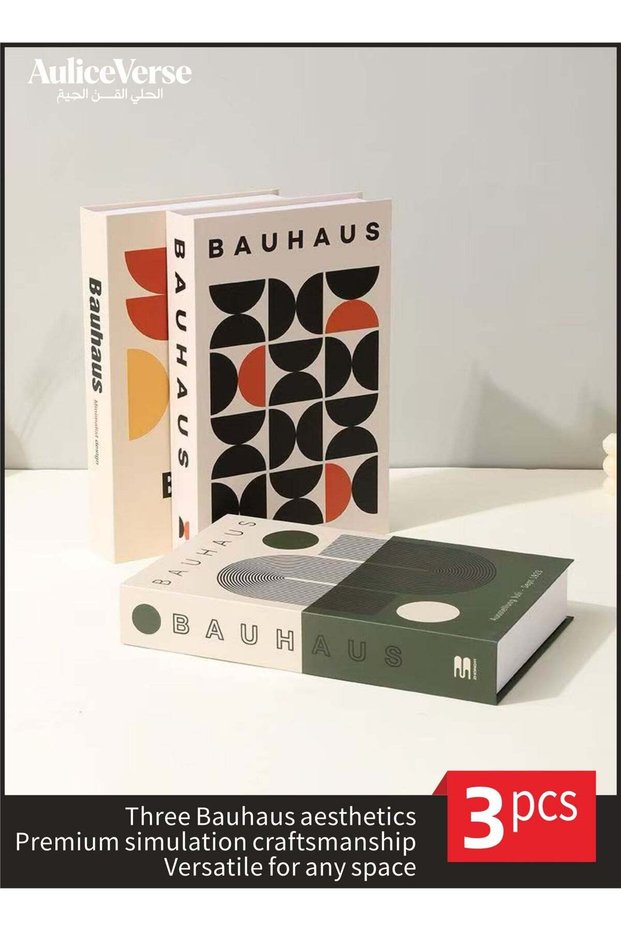 "The Ultimate Hack for Interior Aesthetics" – Decor Magic: Bauhaus-Style Decorative Book Trio. A Si