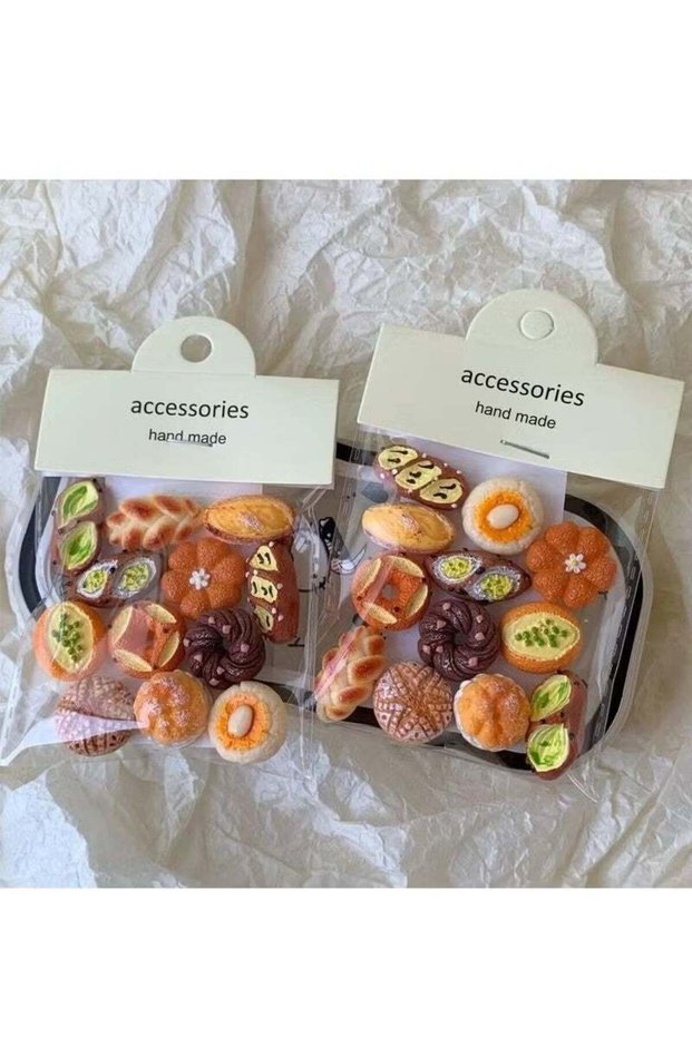 12-Piece French Bread Refrigerator Magnets – Kawaii Cartoon Food Fridge Magnets, Cute Decorative Ph