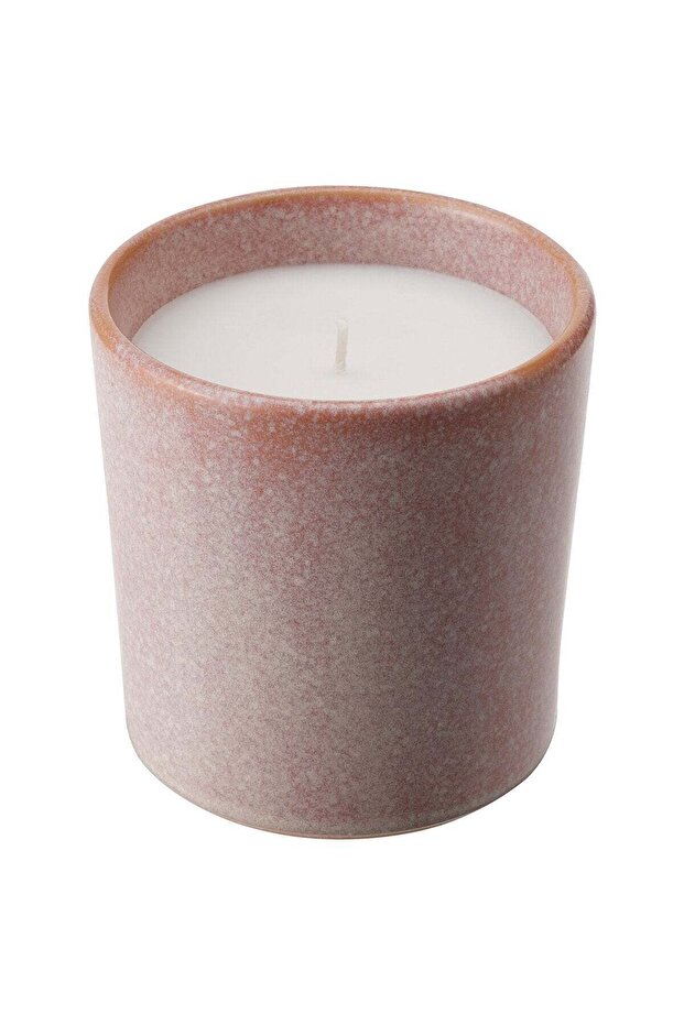 Scented candle in ceramic jar, Jasmine/pink, 50 hr