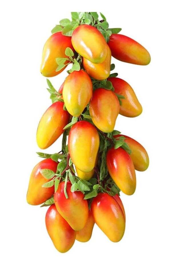 LATIFA 5 Bunches of Realistic Fruit Hanging Strings 20 Pcs Peach Mango Strawberry Apple Pomegranat