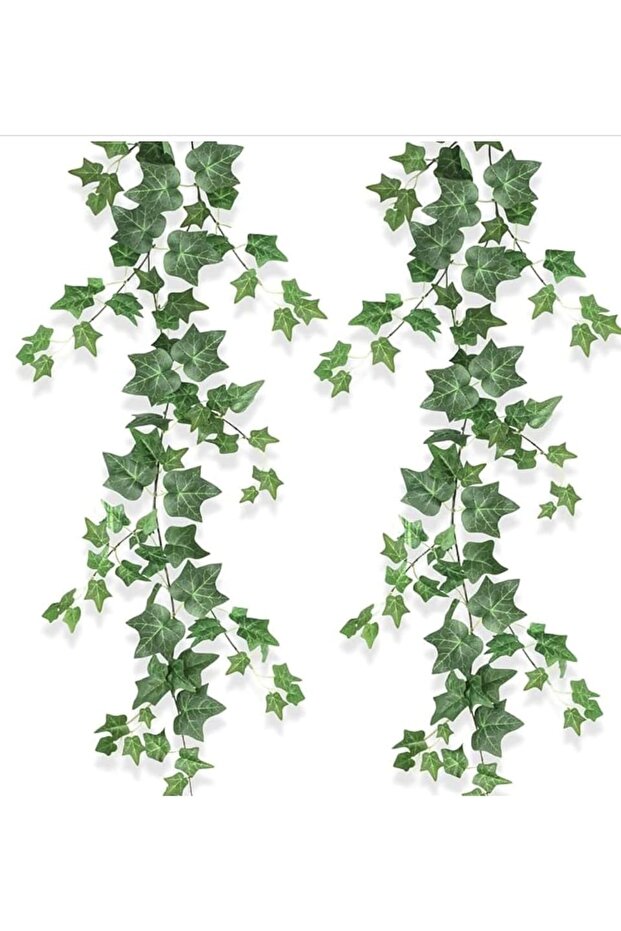2 Pcs Artificial Ivy Garland, Lifelike Fake Hanging Vine with Green Leaves, UV Resistant & Odorless