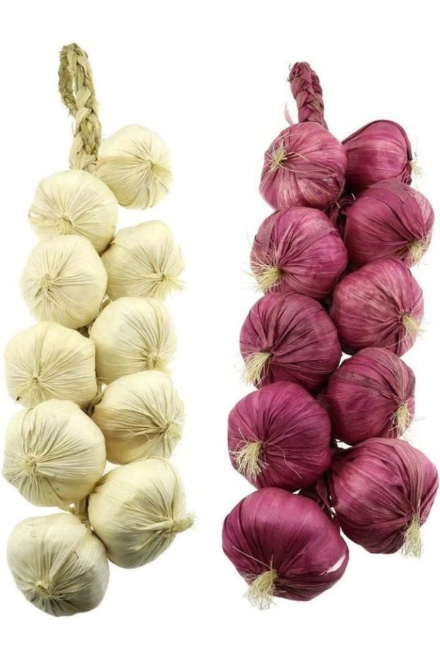 LATIFA 2 - Piece Artificial Garlic Onion String Fake Vegetable Decoration for Home & Party