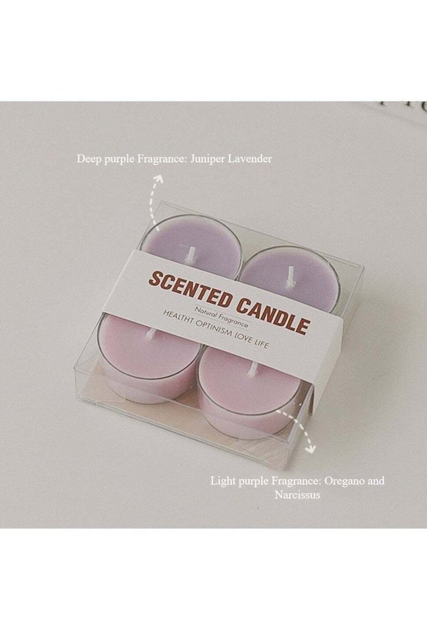 Purple Series Scented Candles - Oregano & Narcissus/Juniper Lavender Fragrance, Natural Soy Wax Aro
