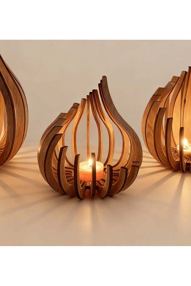 DIY Wooden Candle Holder, Decorative Piece, Candlestick, Small