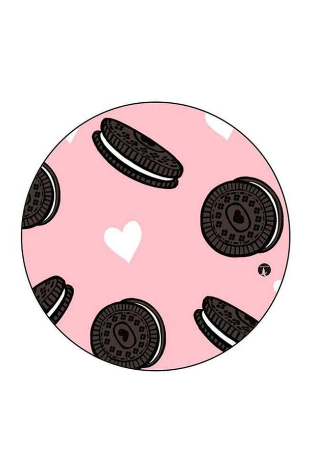 Cookies Printed Fridge Magnet Pink/Brown/White 5.5 x 5.5cm