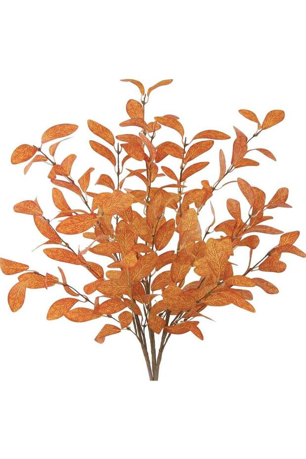 3 Pcs Fall Floral Stems for Vases Artificial Branches Orange Leaves | 29.5" Fake Olive Long Stems S