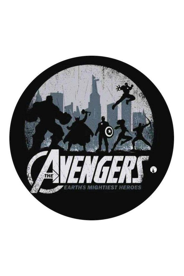 Avengers Printed Fridge Magnet Black/Grey/White 5.5cm