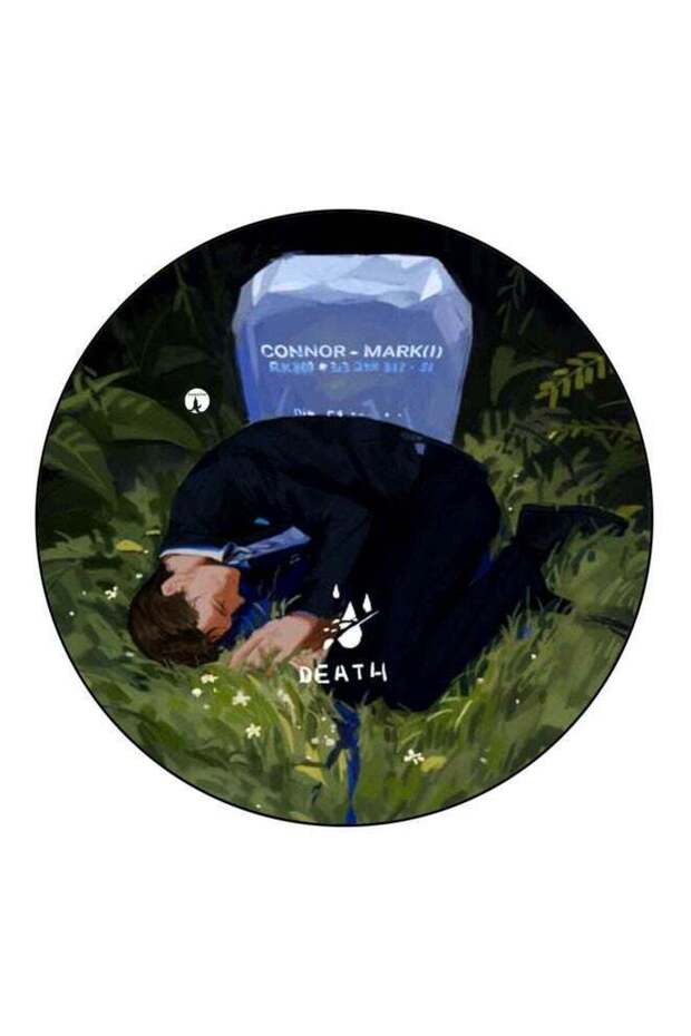 Death Anime Printed Fridge Magnet Green/Blue/Black 5.5cm