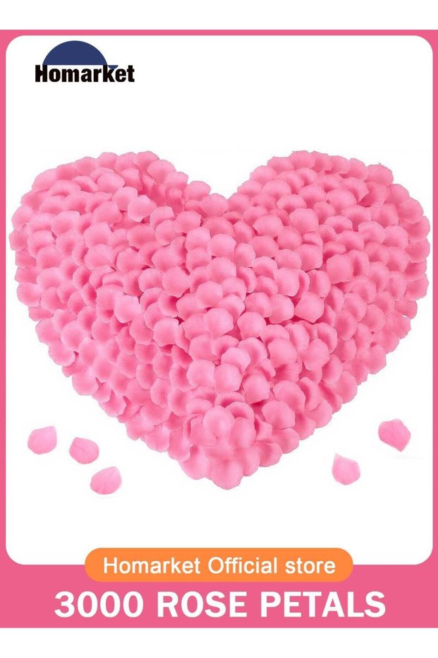 3000 PCS Artificial Rose Petals, 5x4.5 cm Fake Flower Petals, Romantic Decorations Special Night Se