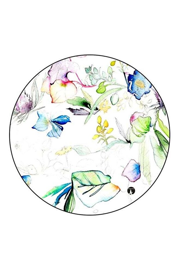 Floral Printed Fridge Magnet White/Green/Blue 5.5cm