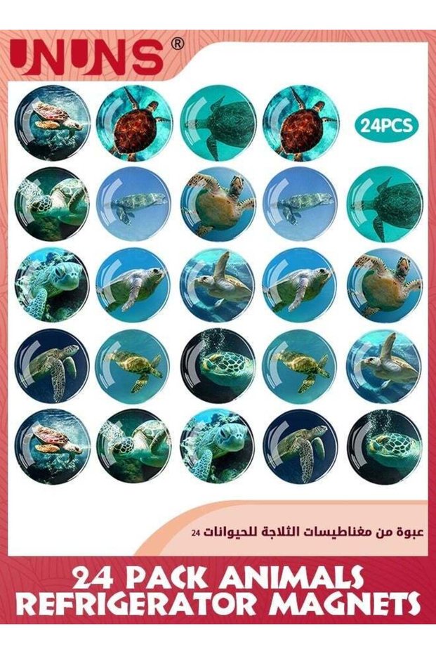 Glass Strong Animals Refrigerator Magnets,24 Pcs Decorative Magnets For Fridge Lovely Decor Home Ki