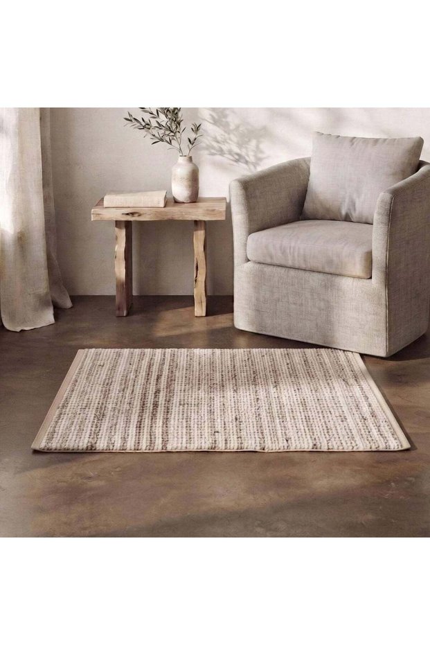 Herma Hand Woven PET Dhurrie 60x90cm - Beige - 251RKH9900038