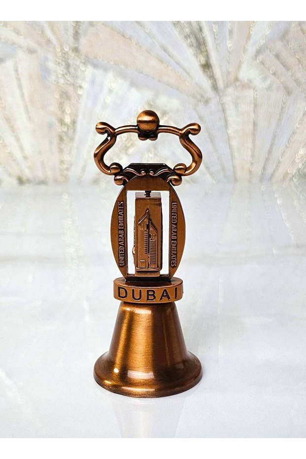 Premium Dubai souvenir metal bell with skyscraper design — decorative and fully usable,copper plate