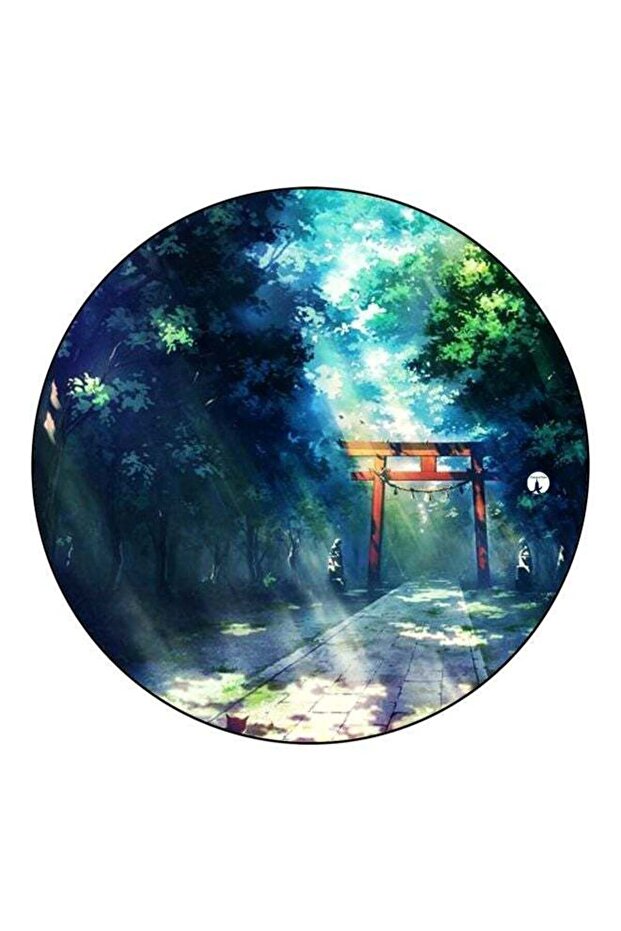Tree Printed Fridge Magnet Blue/Green/Brown 5.5cm