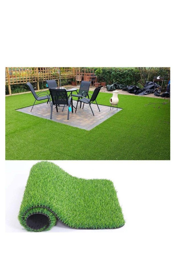FFD Artificial Grass Carpet Mat - Realistic & Thick Turf Lawn Rug, 2x1 Meters - Ideal for Garden, K