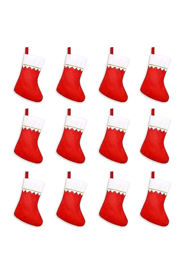 12 x Socks, Boots, Large Stockings, Stockings for Filling and Hanging Gifts