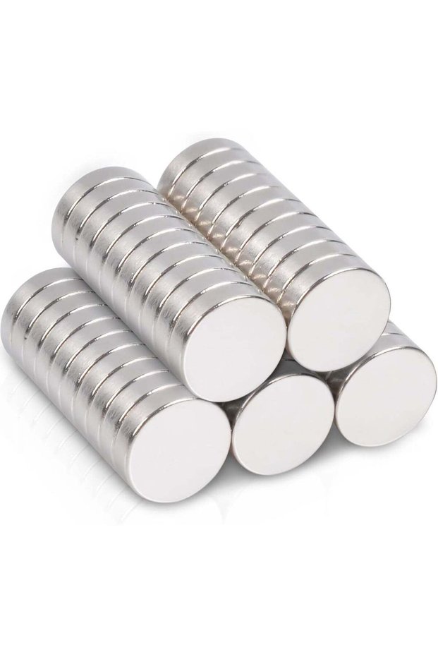 60pcs Neodymium Disc Magnets 12x2mm, Super Strong Magnets for Fridge, Whiteboard, Crafts (Silver)