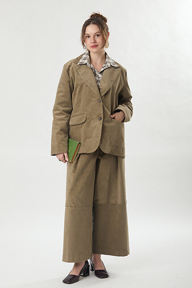 Basic Corduroy Jacket Beige