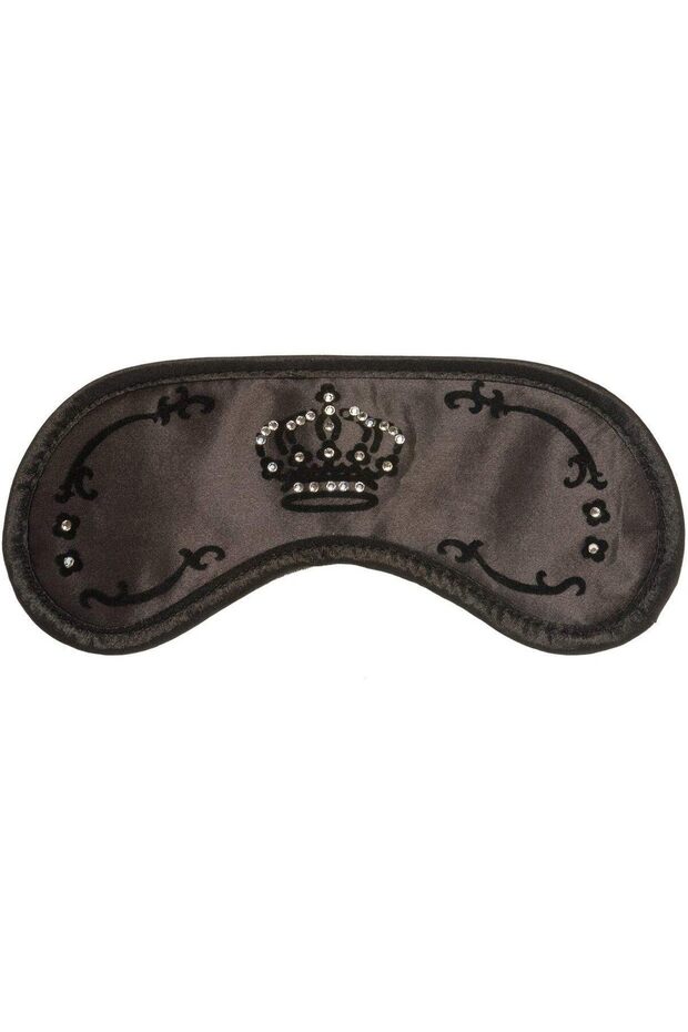 CROWN with Swarovski crystal, Sleeping Mask great for deep peaceful Sleep, Premium Quality with Adjustable Strap, Sleeping Aid, Blindfold, Cotton.