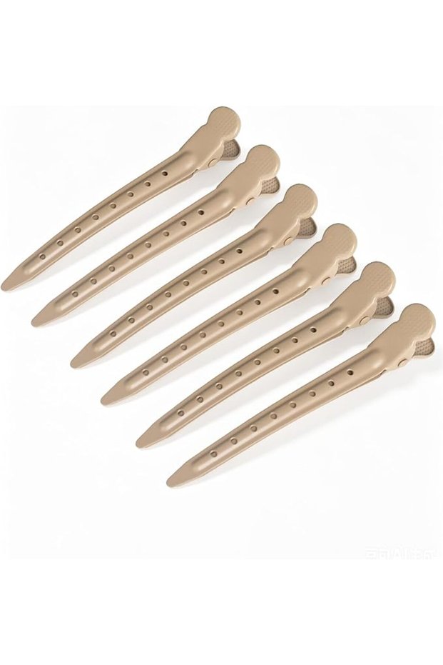 Matte Metal Duckbill Hair Clips for Styling & Precise Sectioning