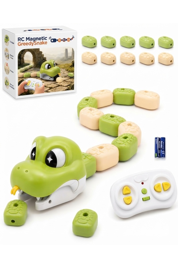 Magnetic Snake Game, Remote Control Toy with Sound & Light for Kids