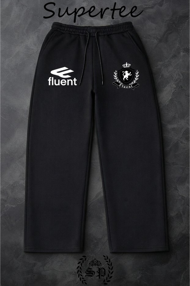 Supertee Design Sweatpants Printed Tracksuit with Back Pockets Vinage Harajuka